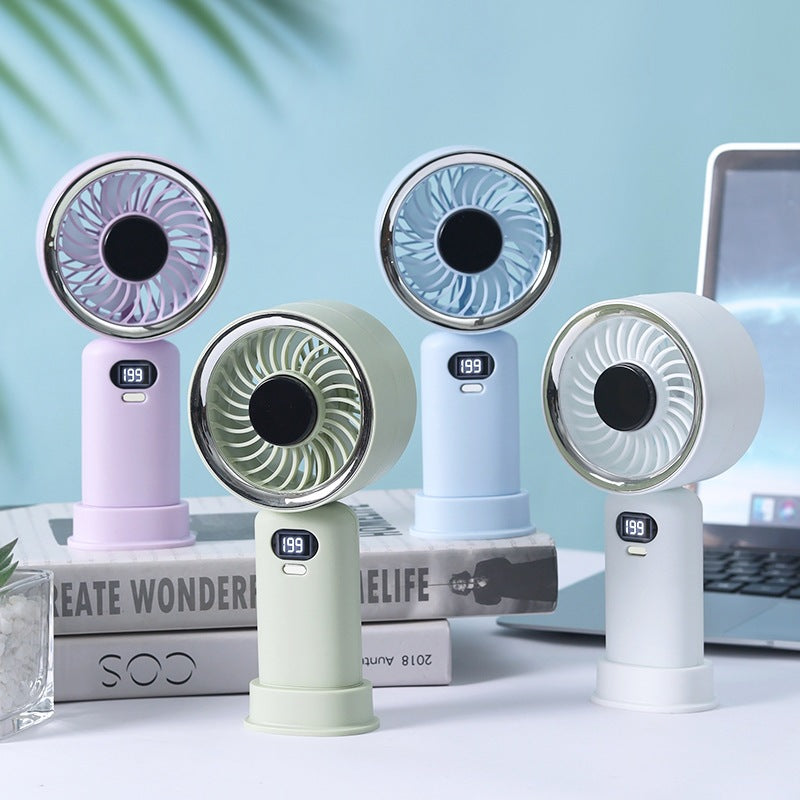 Unisex Portable Hand Fan with Digital Display Kalsten