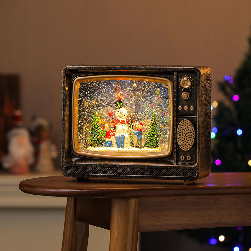 Decorative LED Lantern with Santa Figurine Kalsten