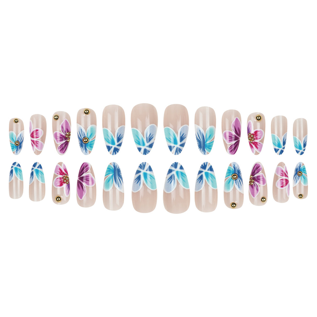 Artistic Floral Design Press-On Nails Kalsten