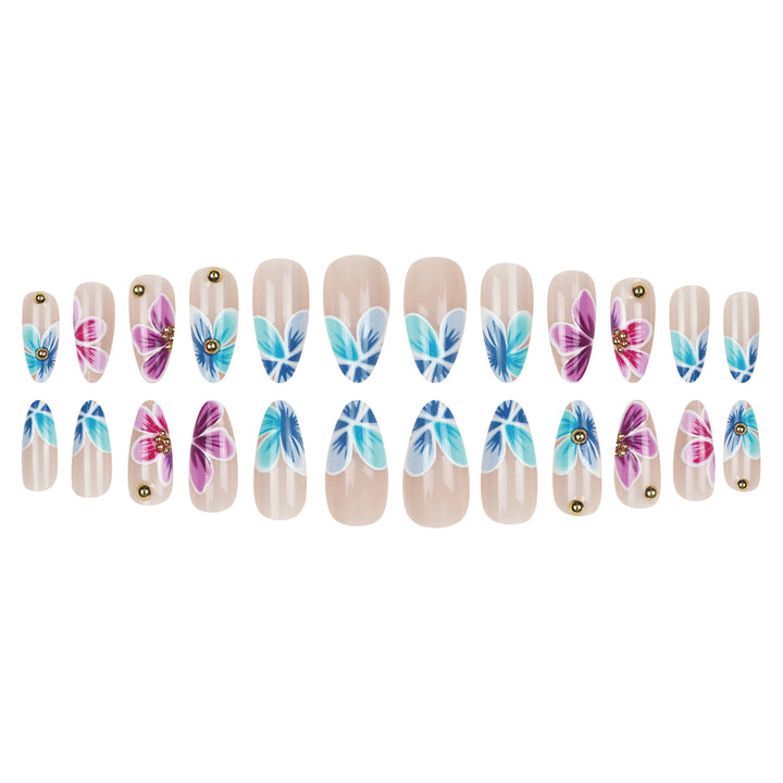 Artistic Floral Design Press-On Nails Kalsten