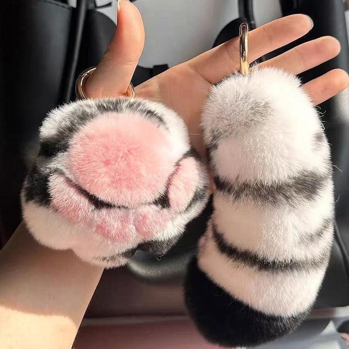 Plush Animal-Inspired Keychain Accessory Kalsten