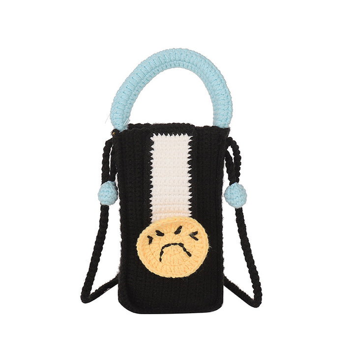 Cute Crochet Beverage-Themed Crossbody Bag