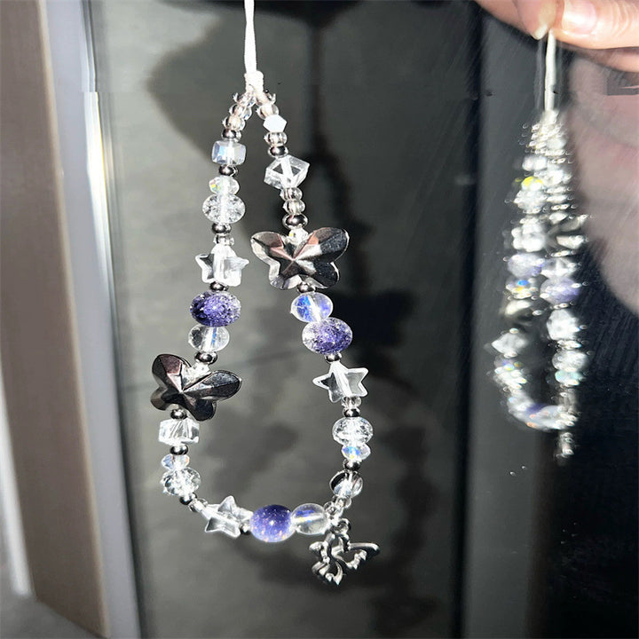 Women’s Decorative Butterfly Beaded Charm Lanyard Kalsten