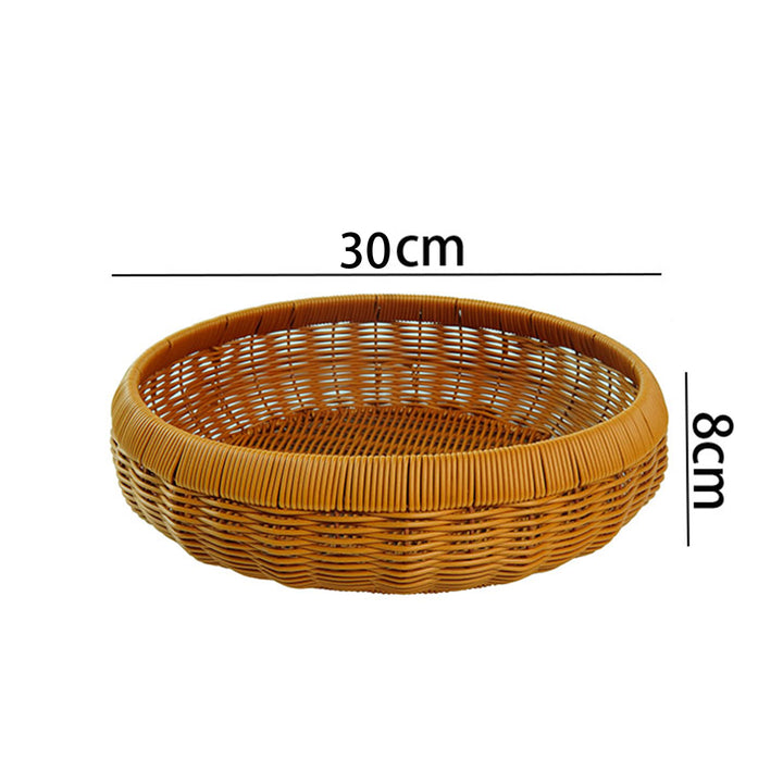Women's round basket made of braided material Kalsten