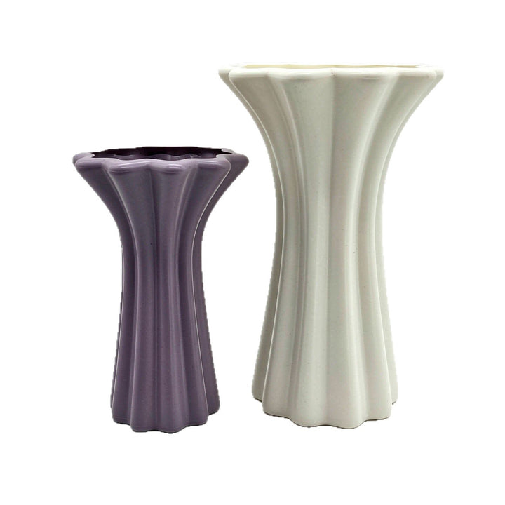 Modern Fluted Ceramic Vase Kalsten