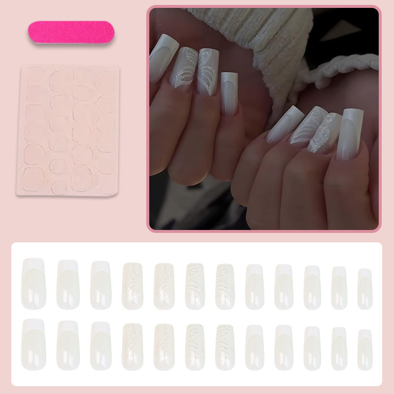 Nail art set with elegant transparent design Kalsten