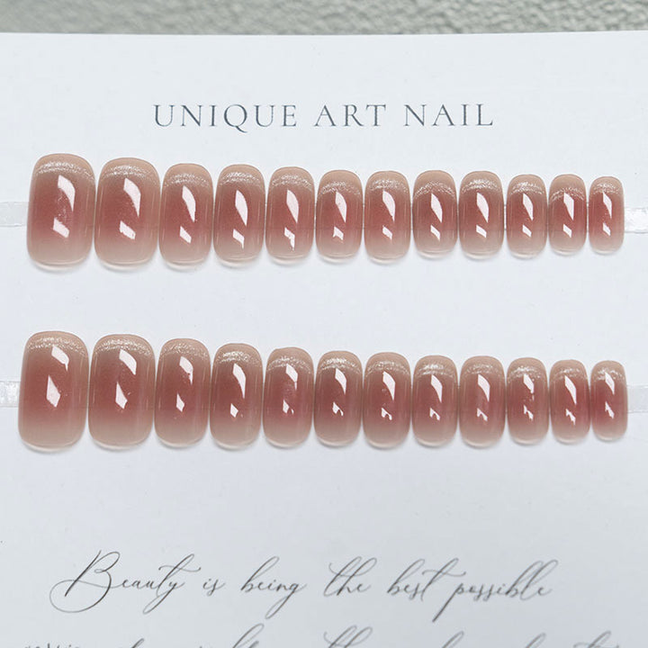 Elegant Press-On Nail Set with Glossy Finish