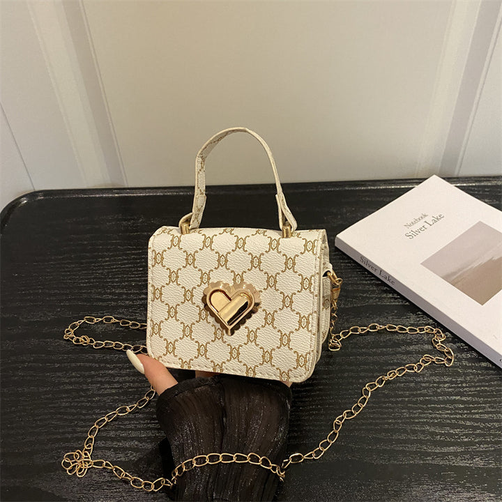 Elegant Heart-Embellished Handbag