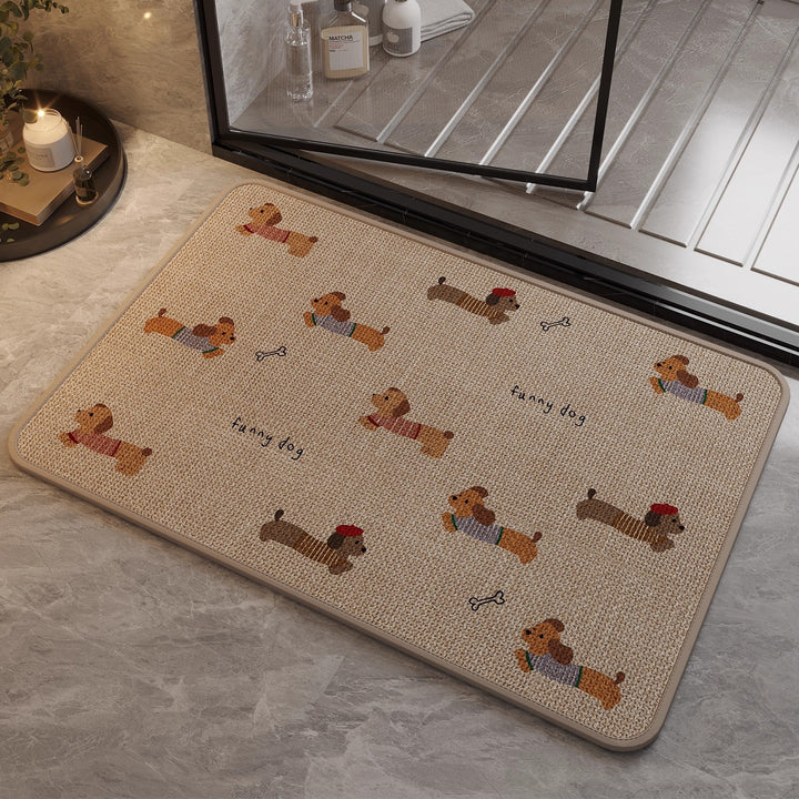 Charming Dog-Themed Bath Mat Kalsten