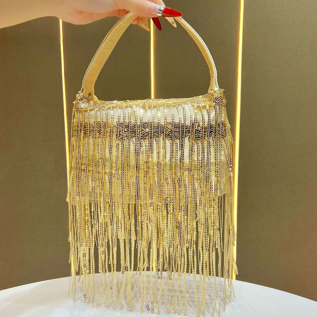 Fringe Detail Evening Handbag