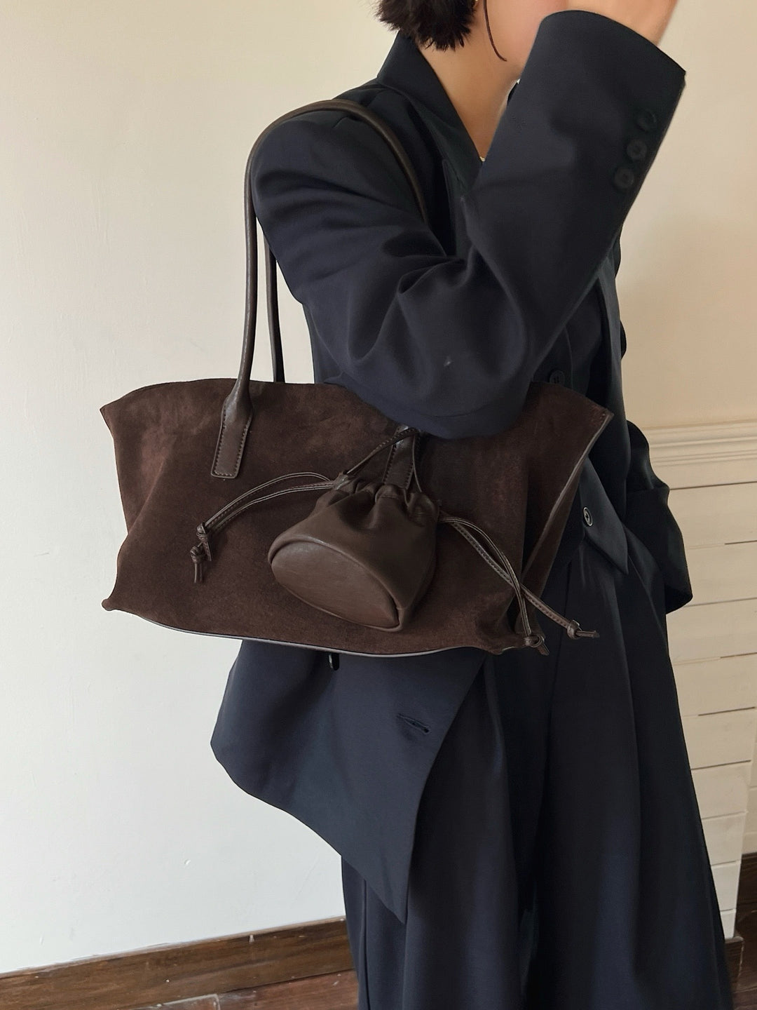 Casual Suede Tote Bag
