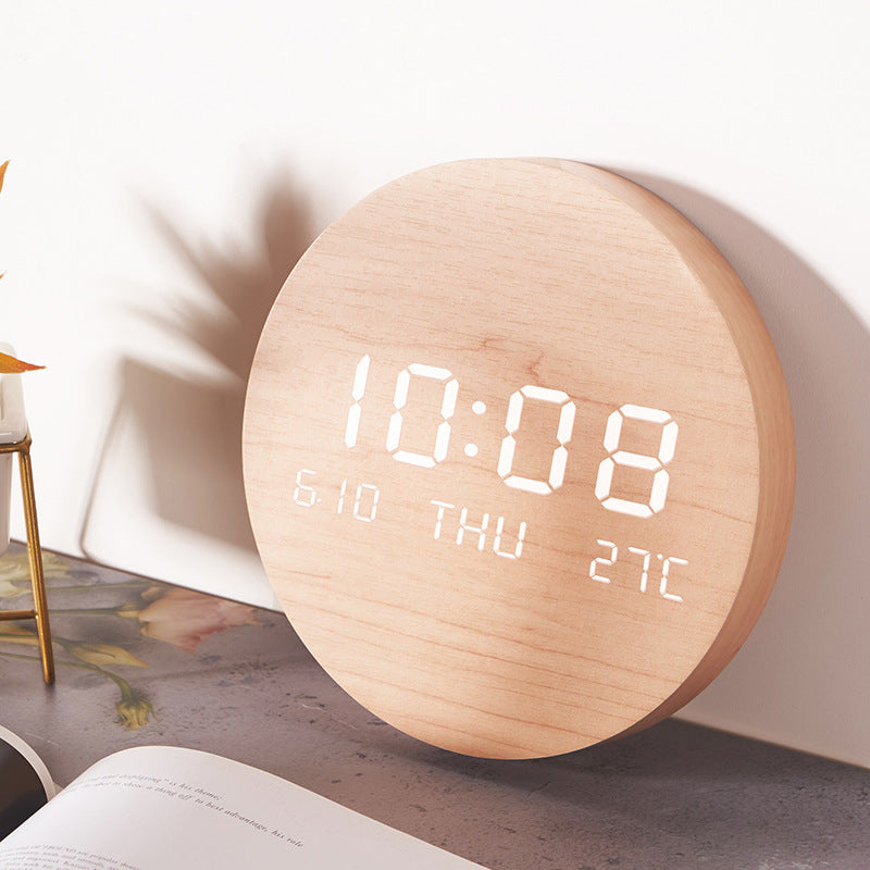 Round Digital Wall Clock with Multifunctional Display Kalsten
