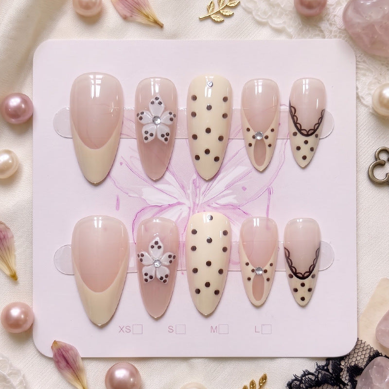Elegant Floral Stiletto Press-On Nails