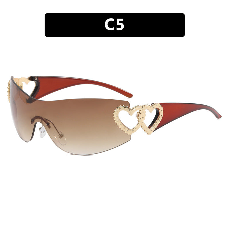 Ladies Fashion Sunglasses with Heart Applications Kalsten