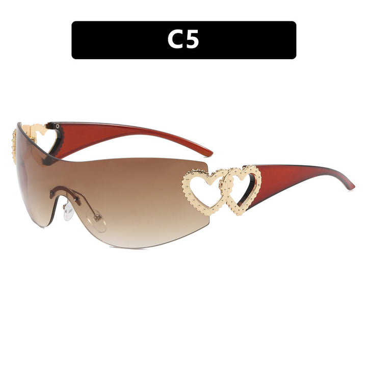 Ladies Fashion Sunglasses with Heart Applications Kalsten