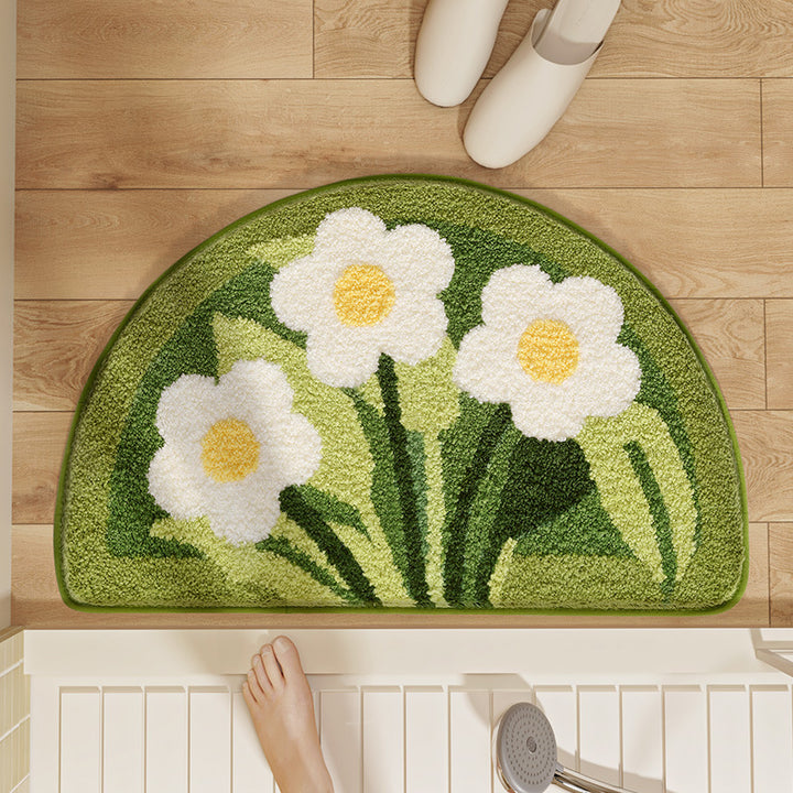 Floral Design Bath Mat Kalsten