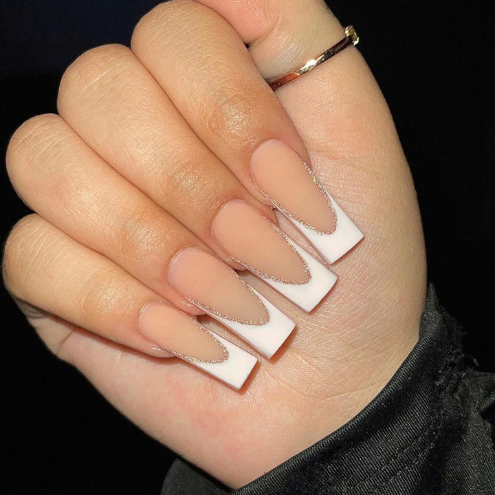 Elegant French Tip Nail Extensions Kalsten