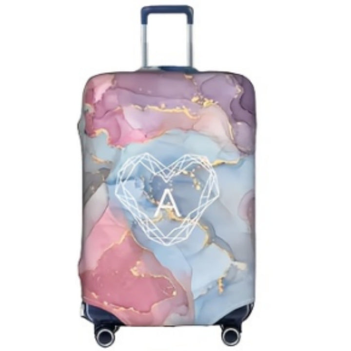 Women's Hard Shell Suitcase with Elegant Marble Pattern Kalsten