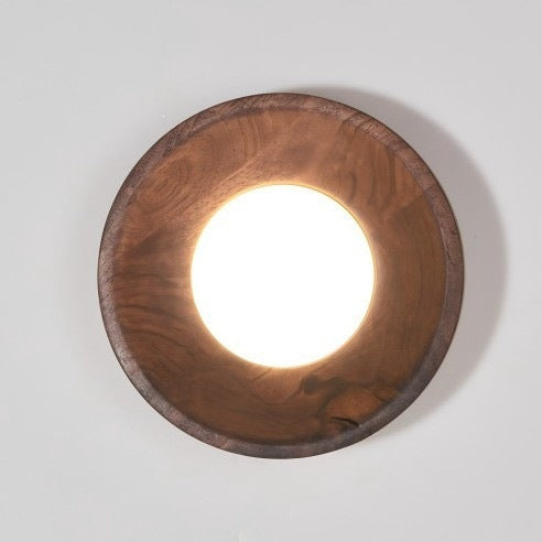 Modern Round Wooden Ceiling Light Fixture