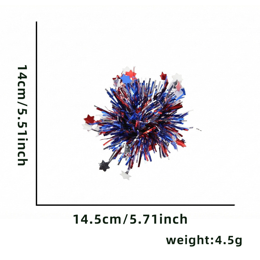 Women's nan metallic confetti pom pom hair clip with secure alligator grip Kalsten