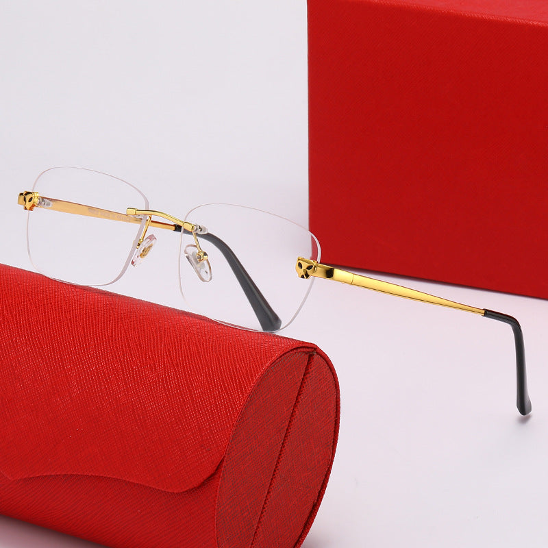 Women’s fashionable half-frame glasses with elegant metal frame Kalsten