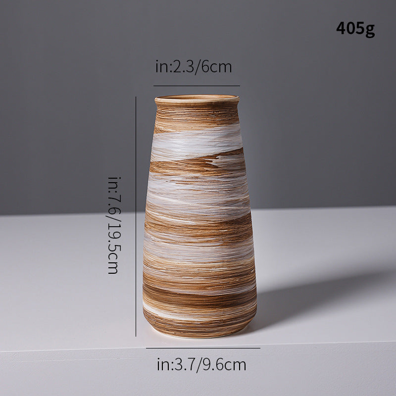 Artistic Spiral Design Ceramic Vase Kalsten