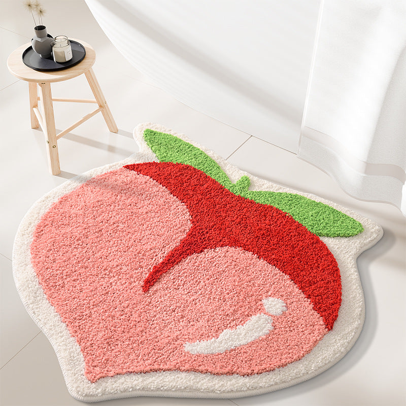 Decorative Peach-Shaped Bath Mat Kalsten