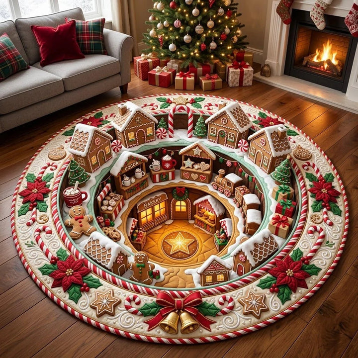 Christmas-Themed Plush Area Rug