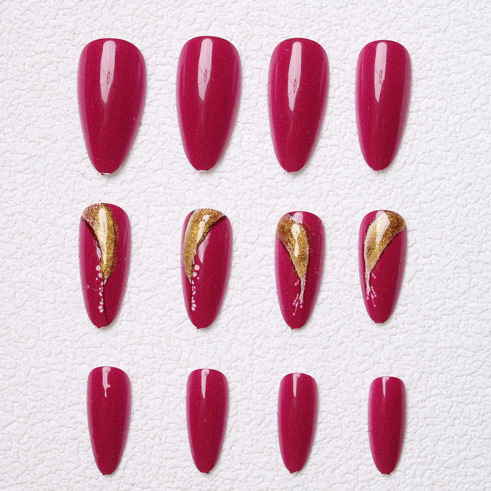 Elegant Stiletto Press-On Nail Art Kalsten