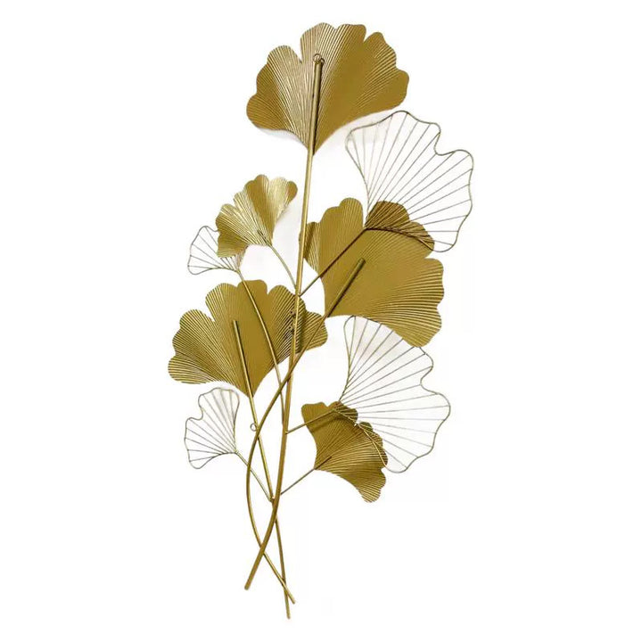 Decorative Metal Ginkgo Wall Sculpture Kalsten