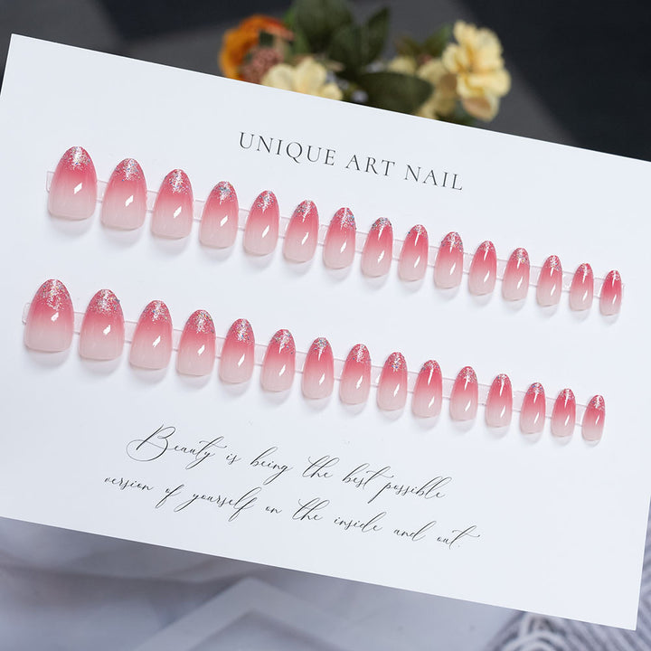 Artistic Glitter Gradient Press-On Nails