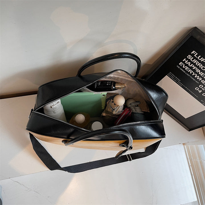 Premium Leather Weekender Duffle Bag