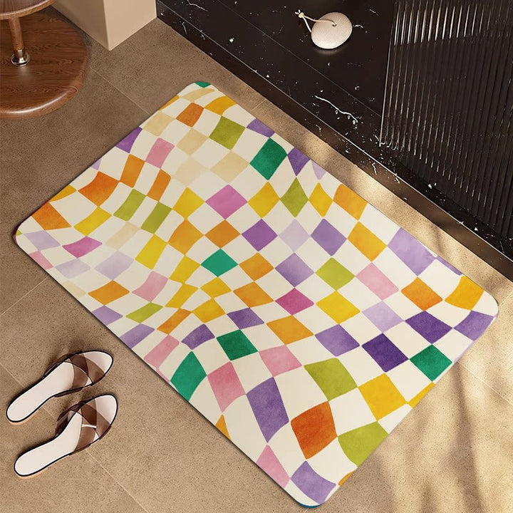 Cat-Themed Plush Bath Mat for Bathroom Decor