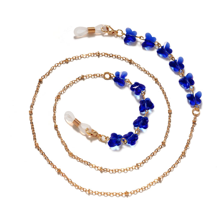 Floral-Embellished Eyewear Chain kalsten
