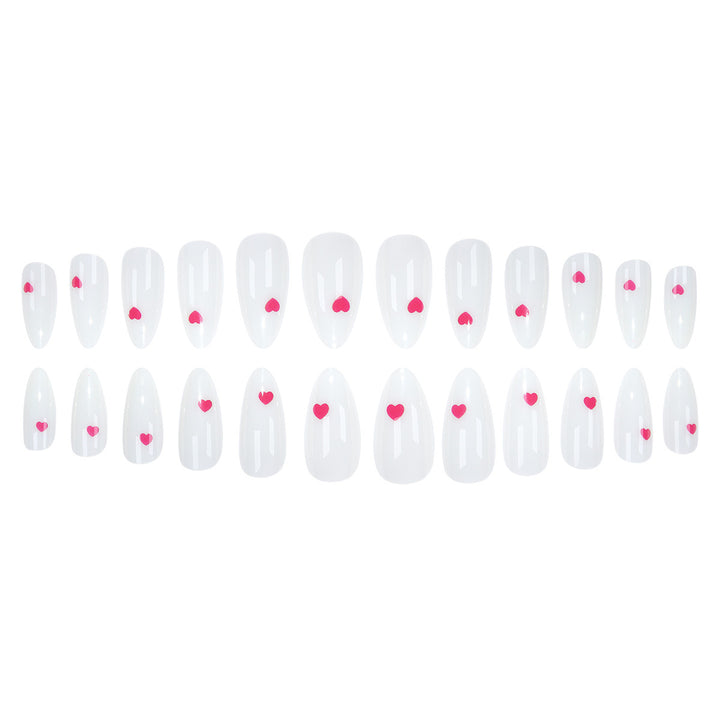Heart-Detail Press-On Nails Kalsten