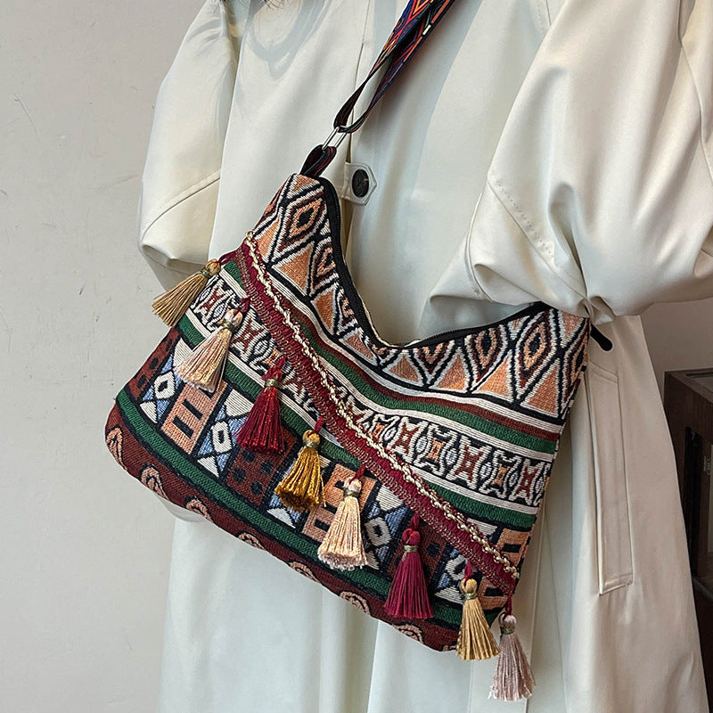 Bohemian-Inspired Handcrafted Hobo Bag