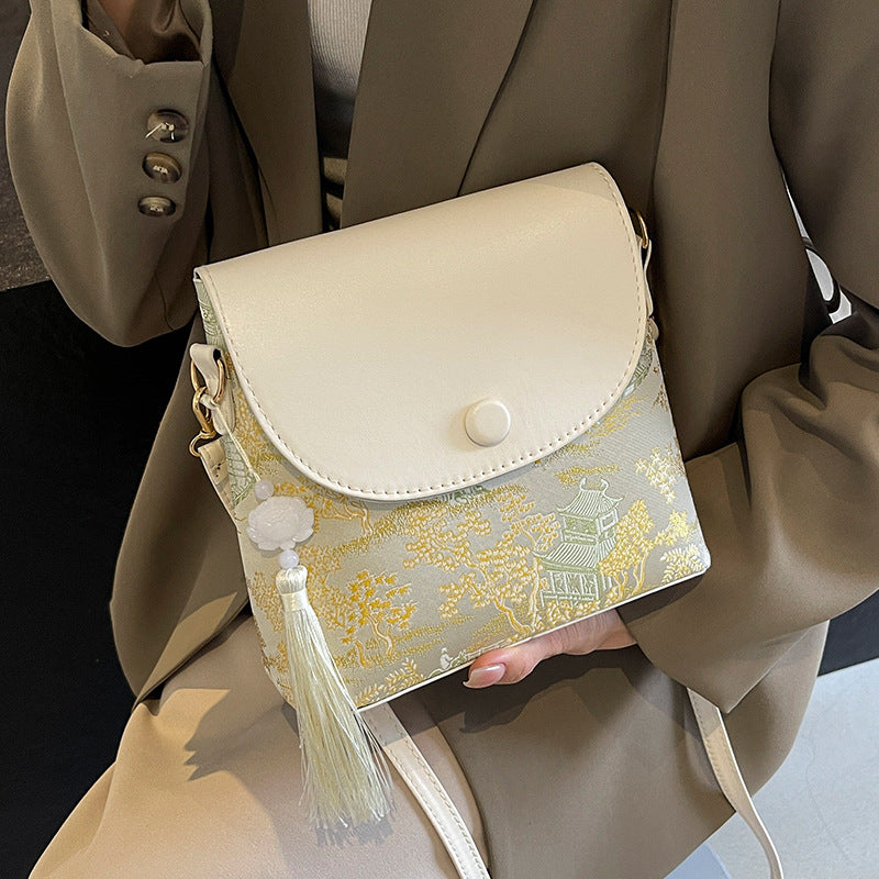 Elegant Textured Mini Crossbody Bag