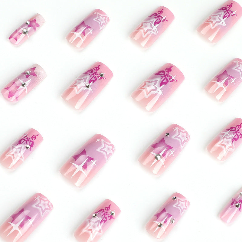 Artistic acrylic nails with modern glitter accents Kalsten