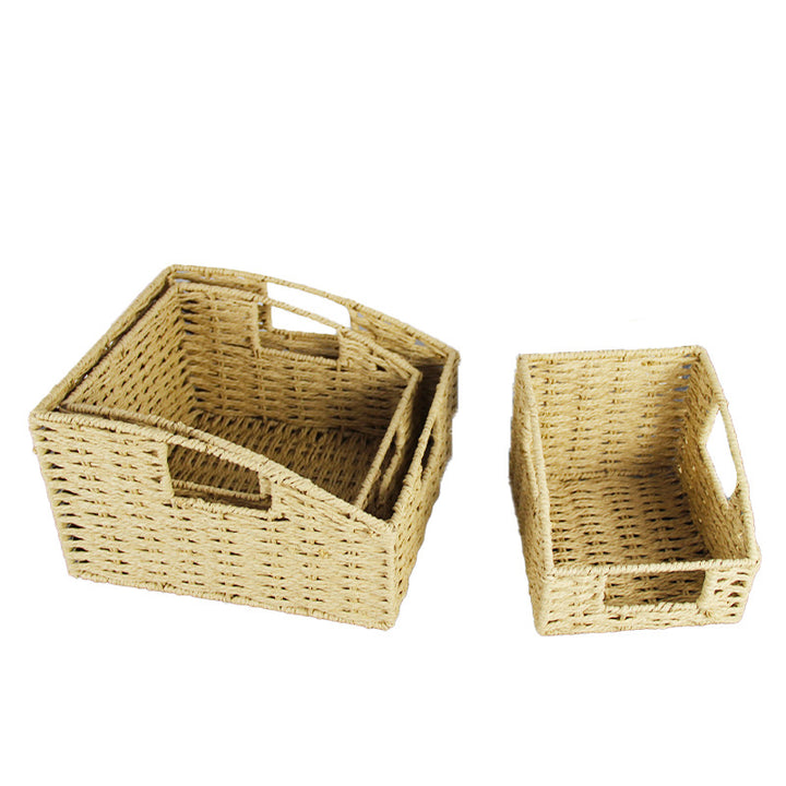 Natural Fiber Rectangular Storage Basket Kalsten