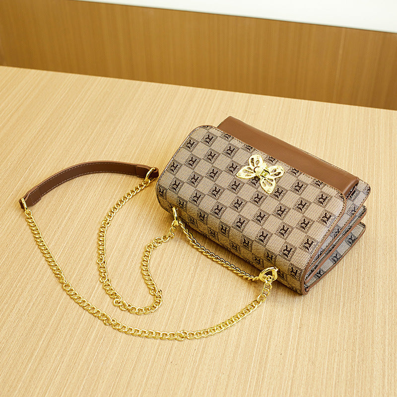 Elegant Butterfly Accent Shoulder Bag