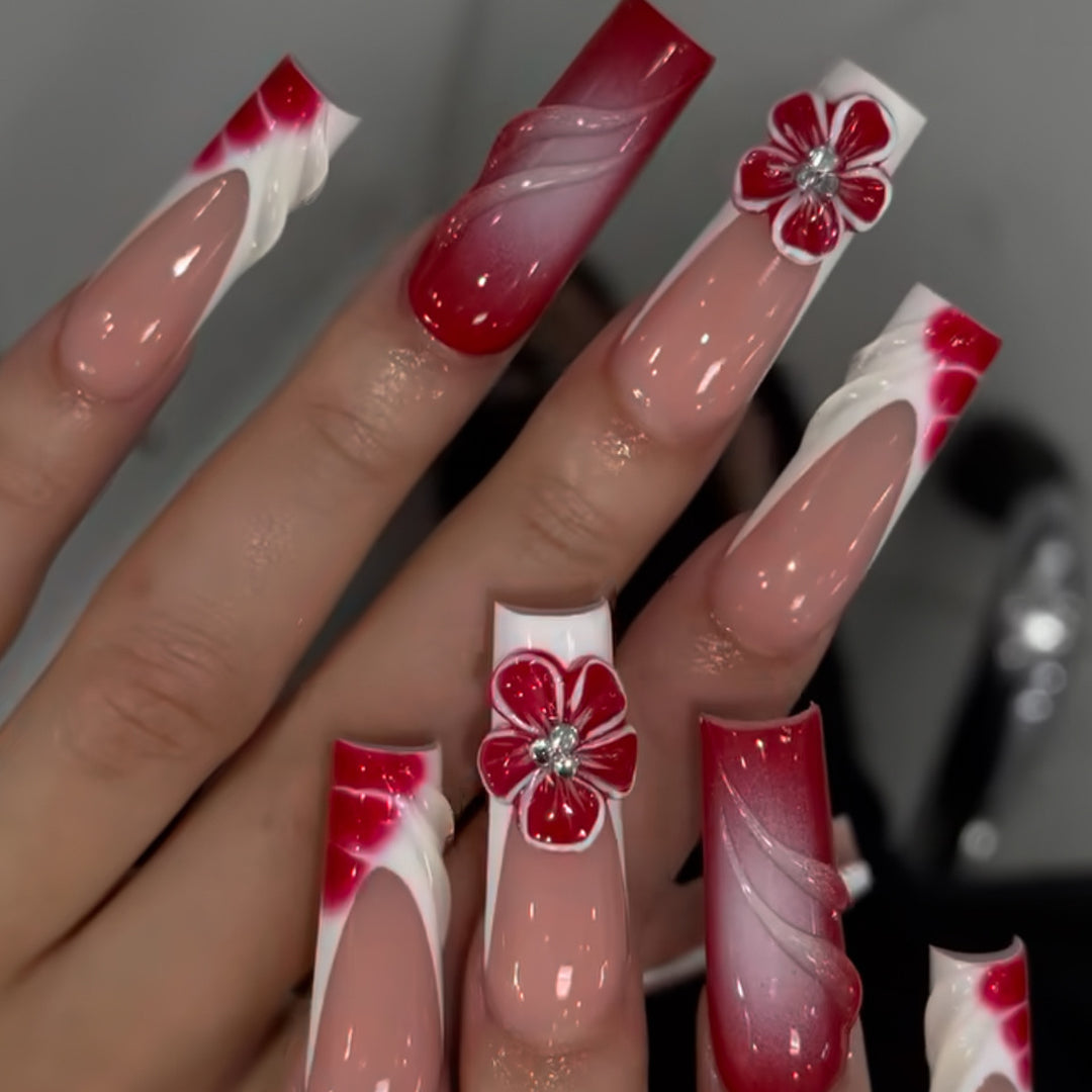 Floral Accent Nail Art Extensions Kalsten