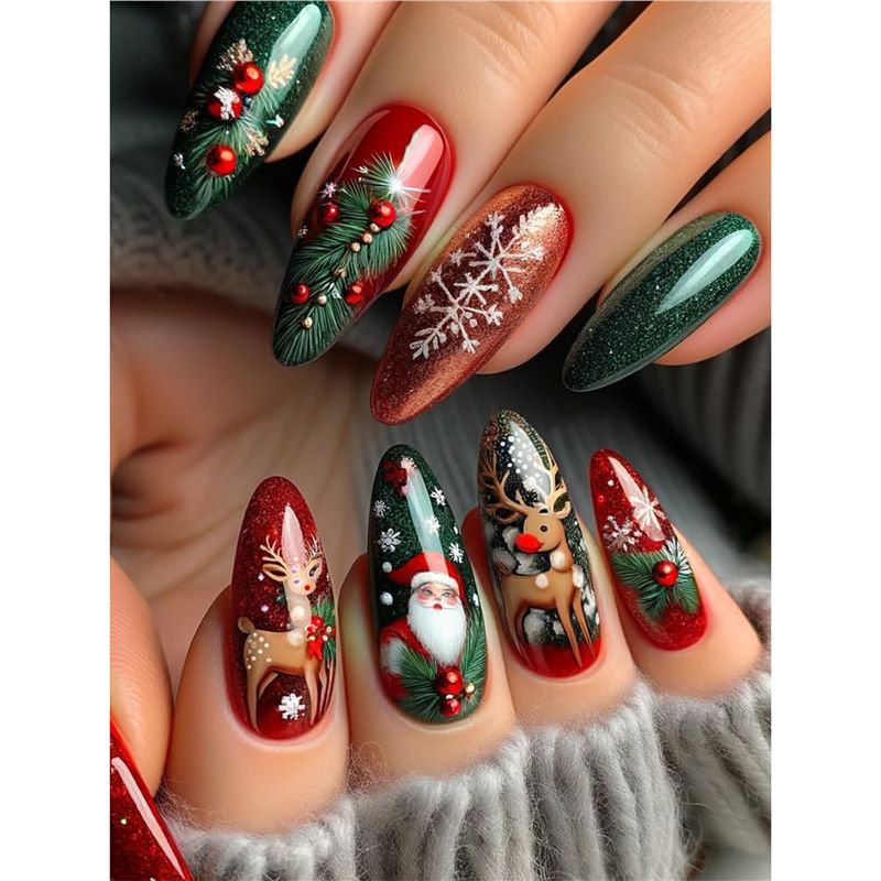 Festive Holiday Nail Art Kalsten