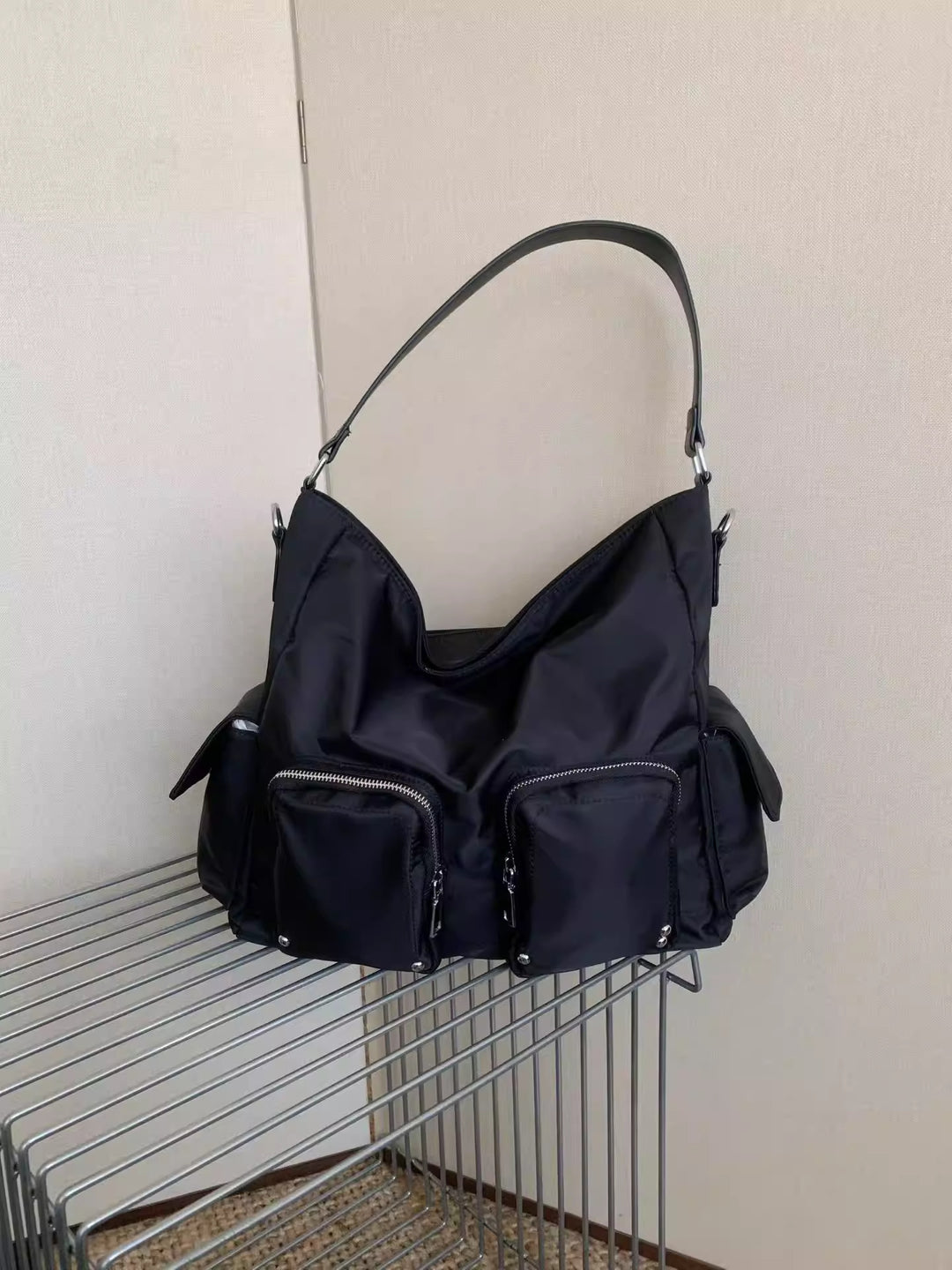 Multi-Pocket Utility Shoulder Bag