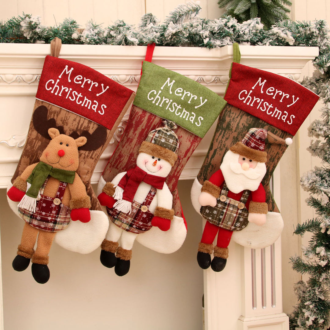 Plush Reindeer Christmas Stocking Kalsten