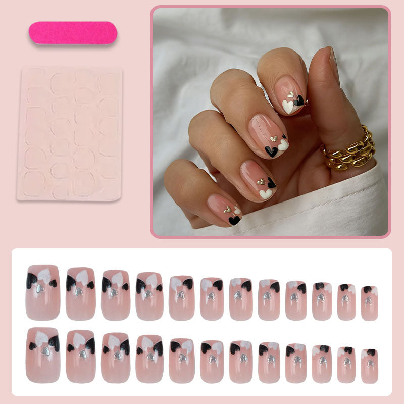 Creative artificial nail set with romantic heart designs Kalsten