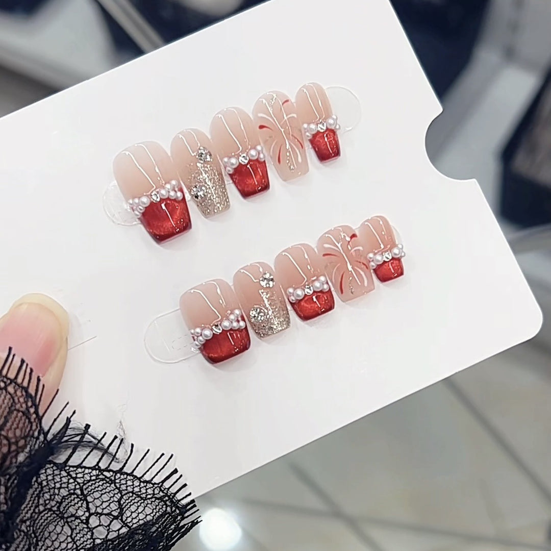 Elegant Decorative Press-On Nail Set Kalsten 1787296150