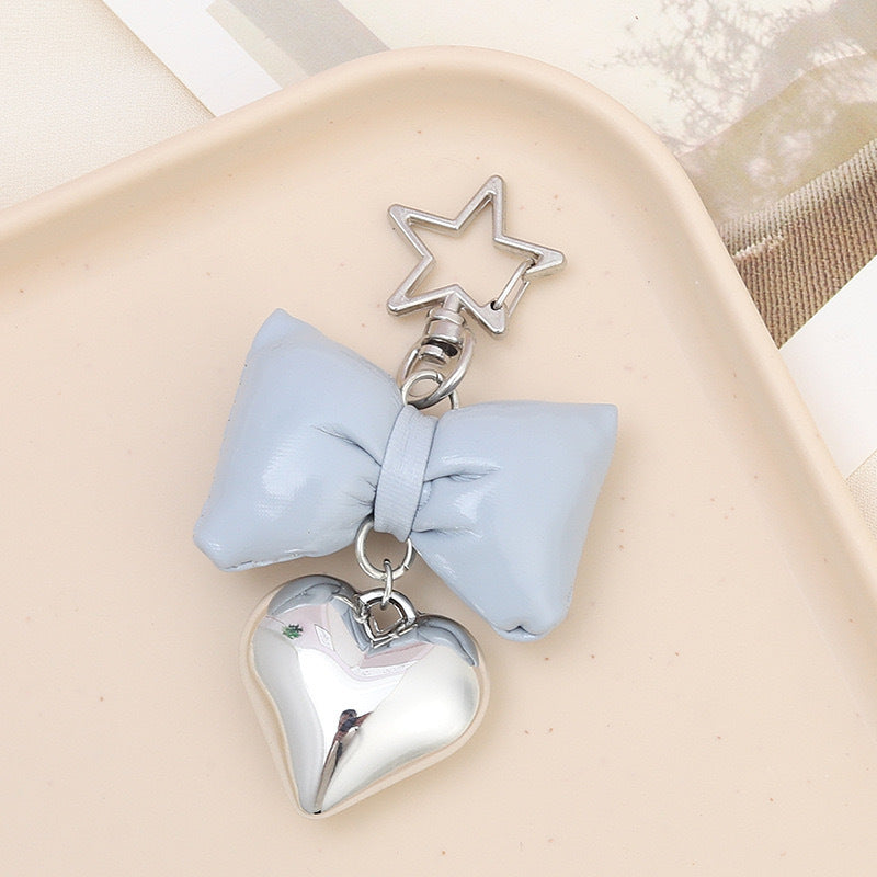 Cute Bow and Heart Keychain kalsten