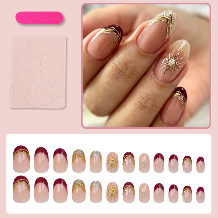 Nail set with elegant glitter and gradient design Kalsten