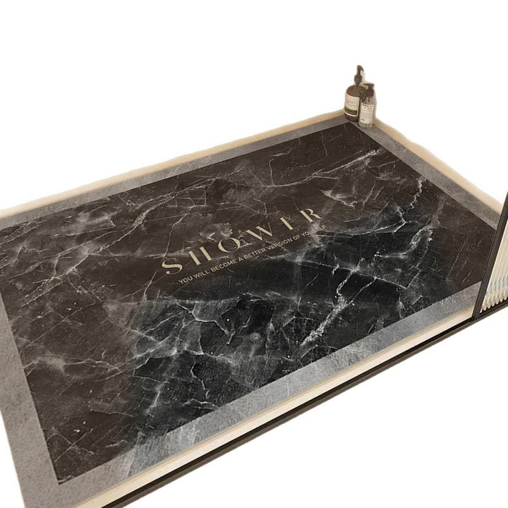 Marble Pattern Shower Mat Kalsten