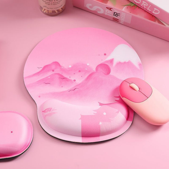 Aesthetic Mouse Pad with Wrist Support